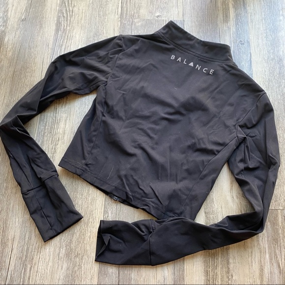 Balance Athletica Tops - Black Balance Athletica Cropped Zip Jacket